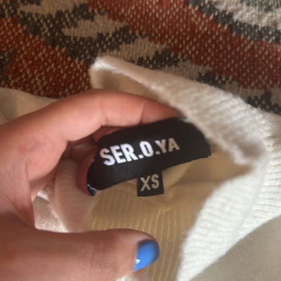 NWOT SER.O.YA Yael Knit Top in Eggshell size small - Picture 7 of 8